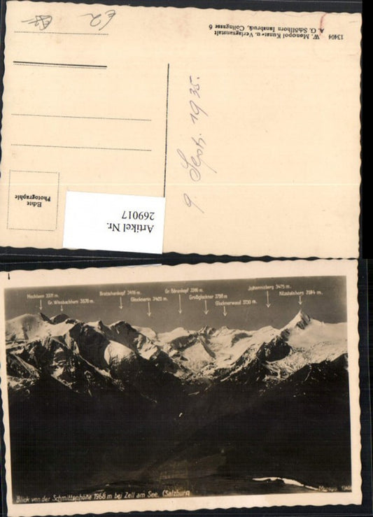 269017,Zell am See Blick v. Schmittenhöhe Bergkulisse