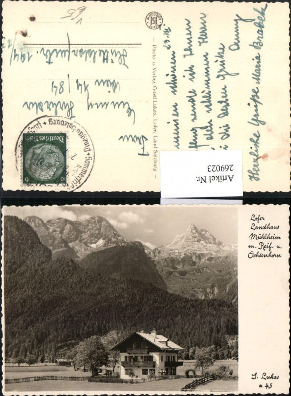 269023,Lofer Landhaus Mühlheim m. Reif- u. Ochsenhorn Bergkulisse pub Foto Lukas a 45