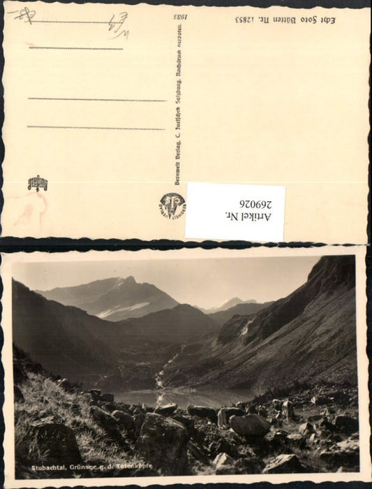 269026,Stubachtal b. Uttendorf Grünsee See geg. d. Totenköpfe Bergkulisse