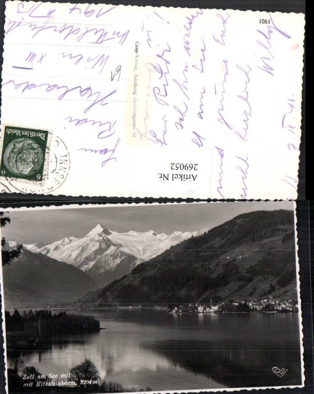 269052,Zell am See Totale m. Kitzsteinhorn Bergkulisse pub Cosy