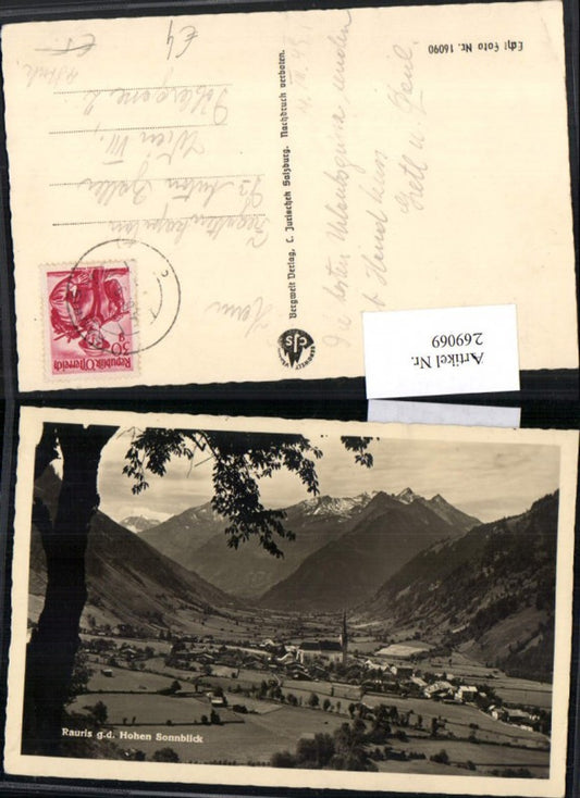 269069,Rauris Totale geg. d. Hohen Sonnblick Bergkulisse