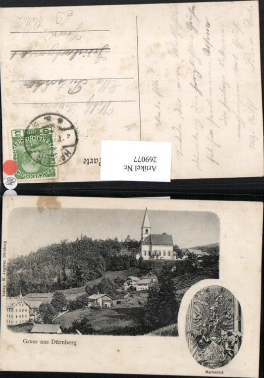 269077,Gruß aus Dürrnberg b. Hallein Kirche Marienbild Mehrbildkarte