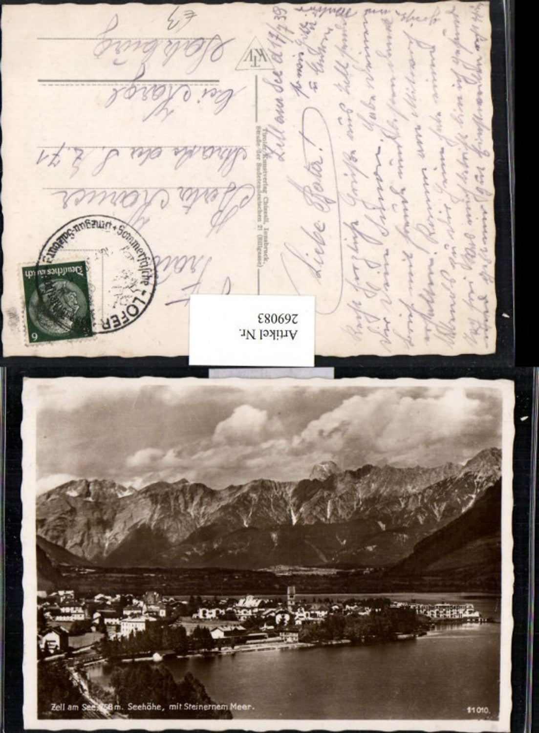 269083,Zell am See Totale m. Steinernem Meer Bergkulisse