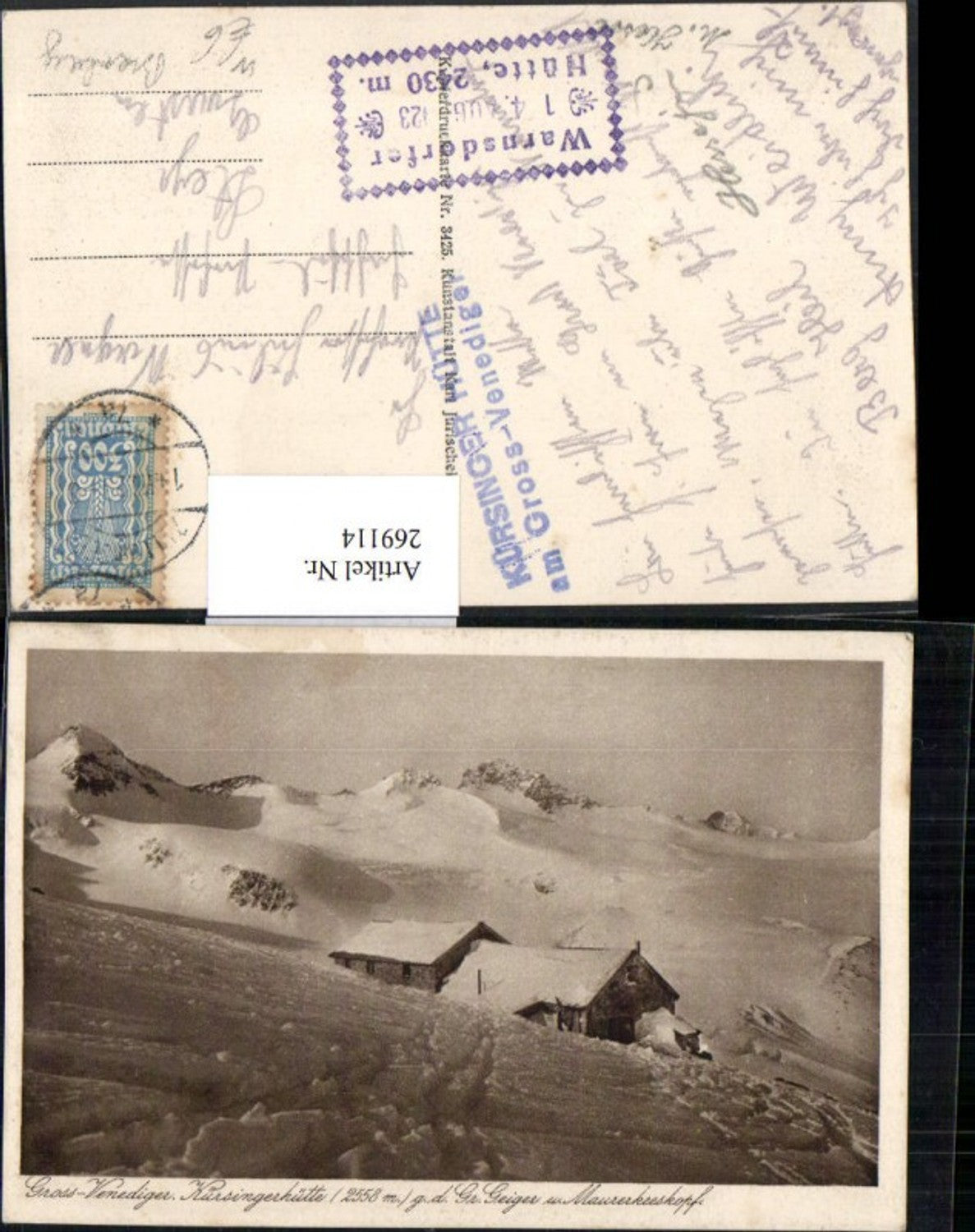 269114,Kürsingerhütte Berghütte Großvenediger b. Neukirchen geg. d. Goßen Geiger u. Maurerkeeskopf