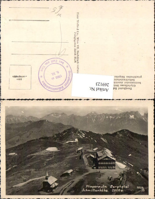 269123, Berghotel Schmittenhöhe b. Zell am See Fliegeraufnahme Luftaufnahme Bergkulisse