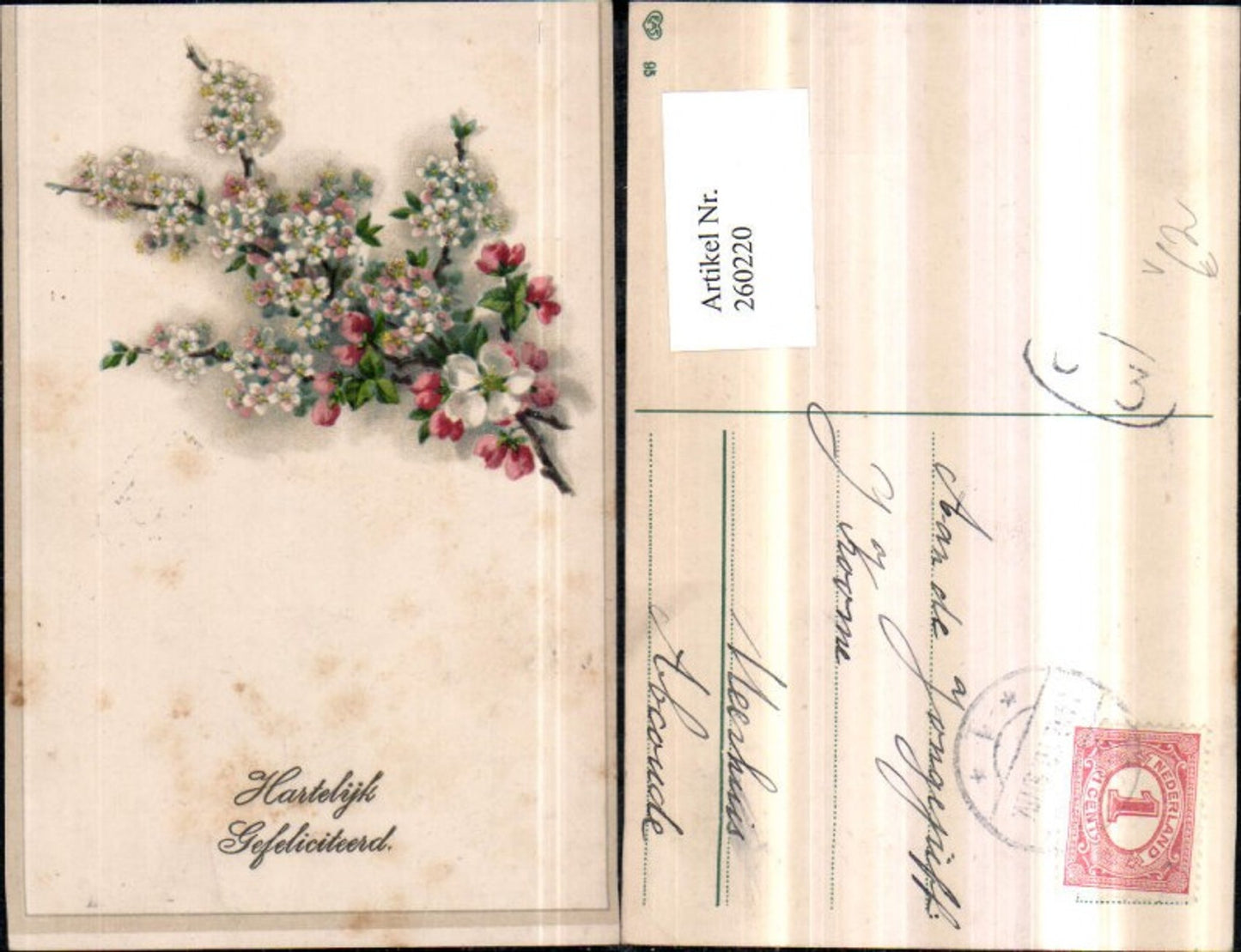 260220,Hartelijk Gefeliciteerd Glückwunsch Blütenzweig Blüten pub EAS 95