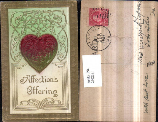 260238, Embossed Relief AK Affections Offering Heart Swirl
