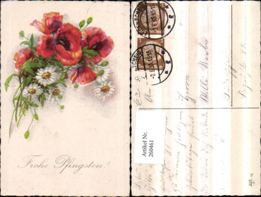 260461, Pentecost bouquet poppies daisies