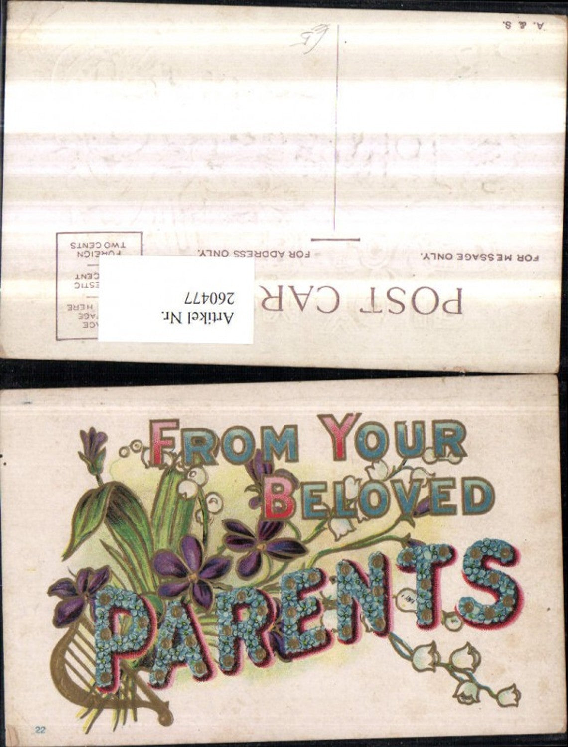 260477, embossing AK Parents Parents Flowers Violets Snowdrops