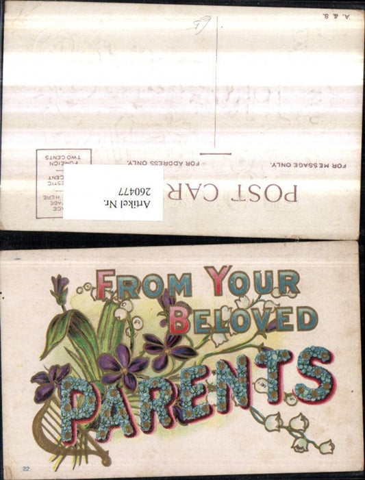 260477, embossing AK Parents Parents Flowers Violets Snowdrops