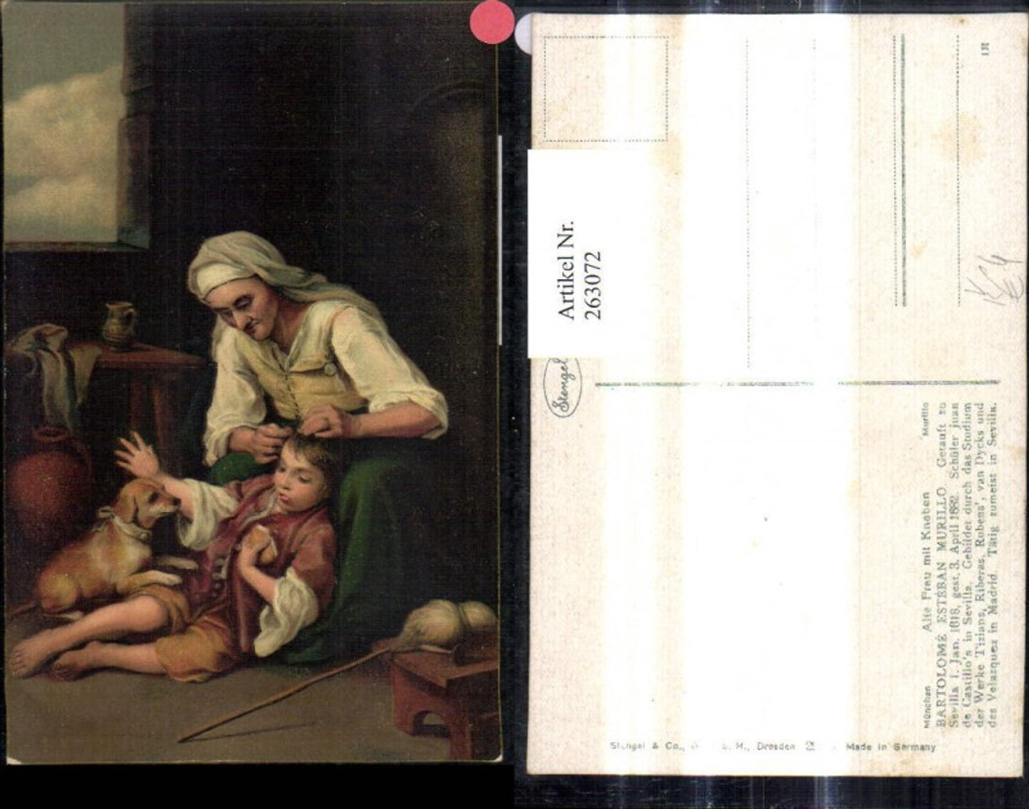263072,Stengel Co 29977 Bartolome Esteban Murillo Alte Frau m. Knaben