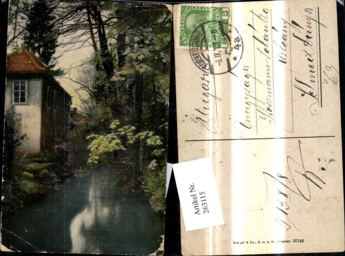 263115, Stengel Co 37143 Haus a. Bach Landschaft