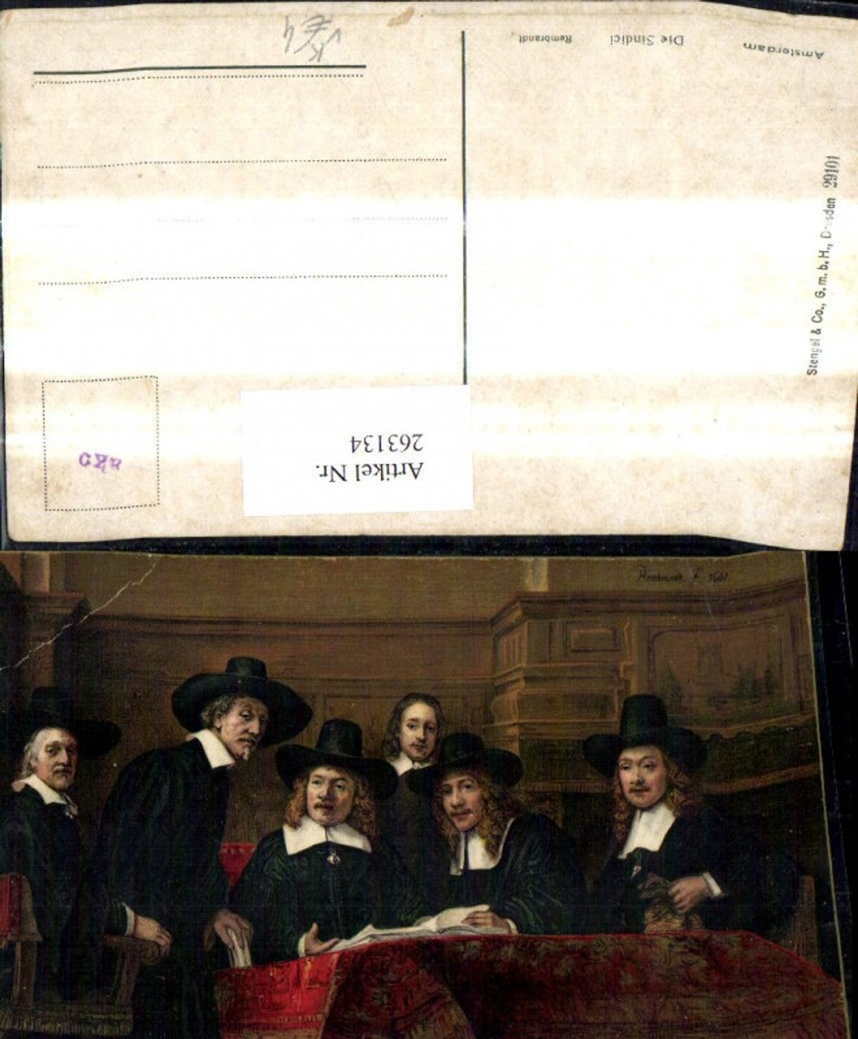 263134,Stengel Co 29101 Rembrandt Die Sindici Gelehrte Männer lesen Buch Lesen