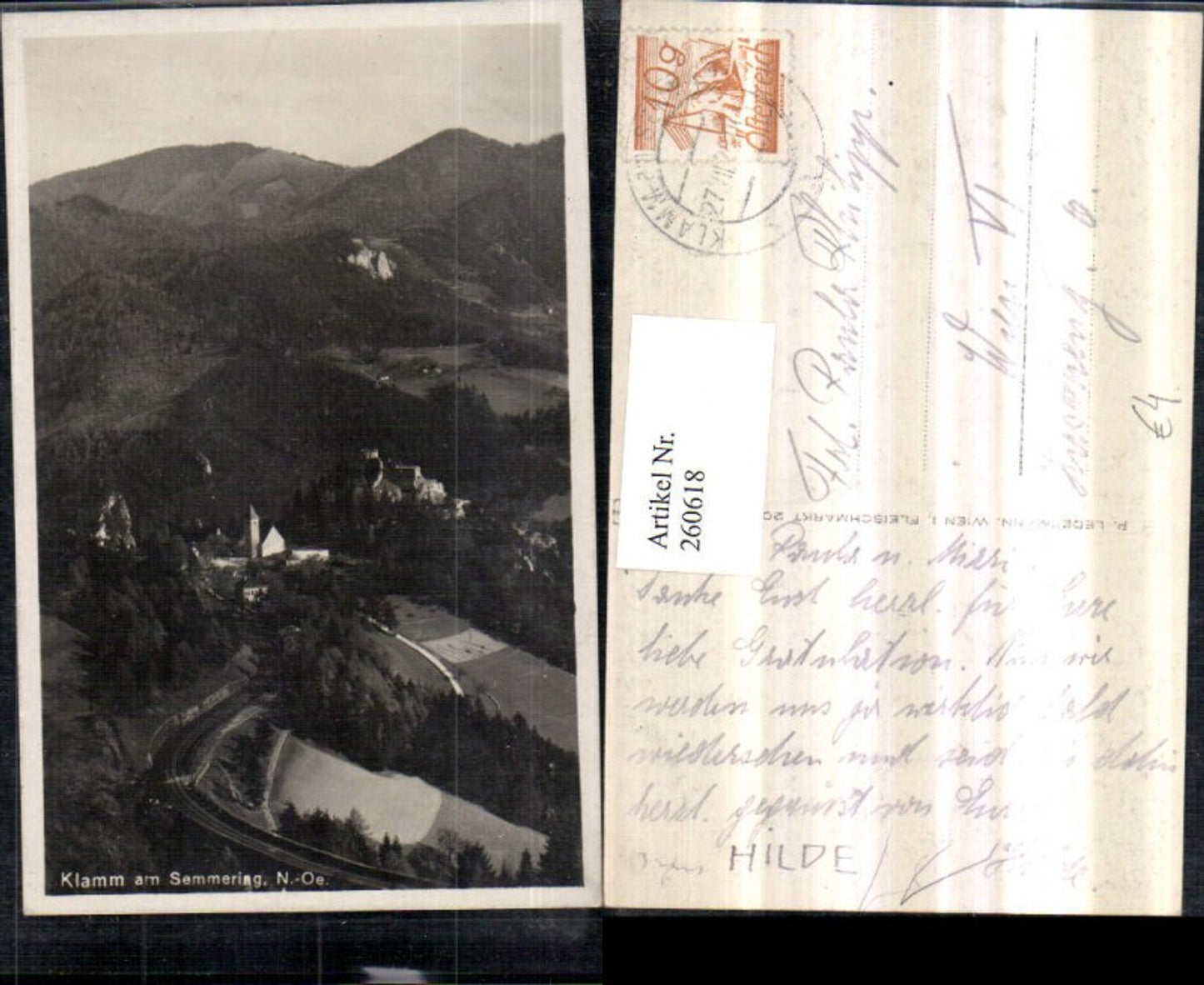 260618,Klamm am Semmering Kirche Ruine Burg
