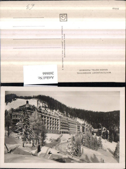 260666,Semmering Grand Hotel Panhans Winterbild