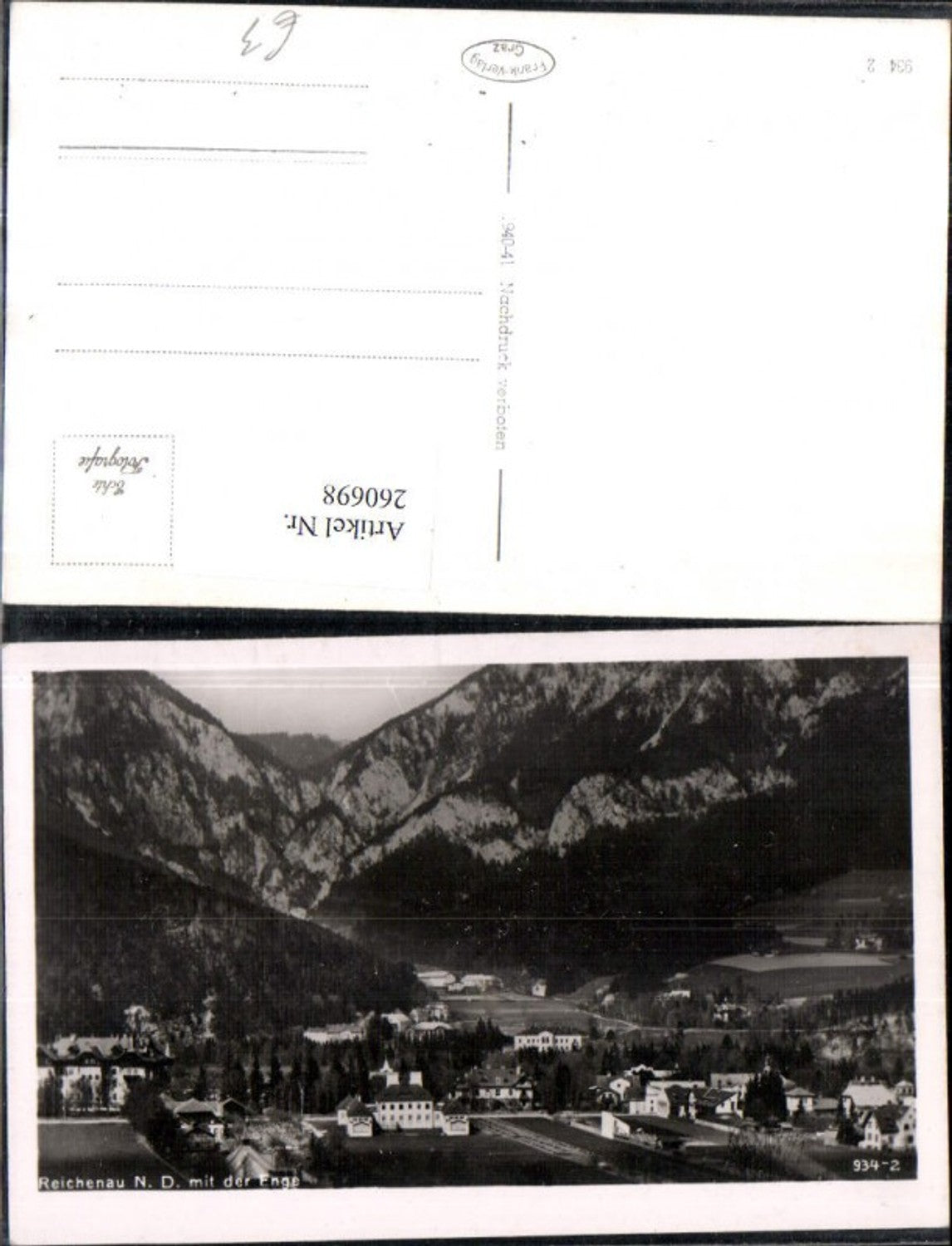 260698,Reichenau Teilansicht m. d. Enge