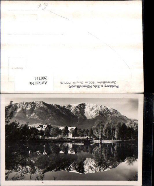 260714,Puchberg am Schneeberg Teich Bergkulisse