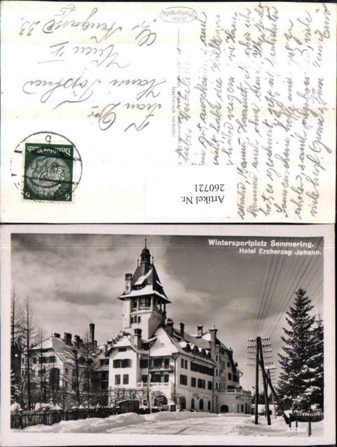 260721,Semmering Hotel Erzherzog Johann Winterbild