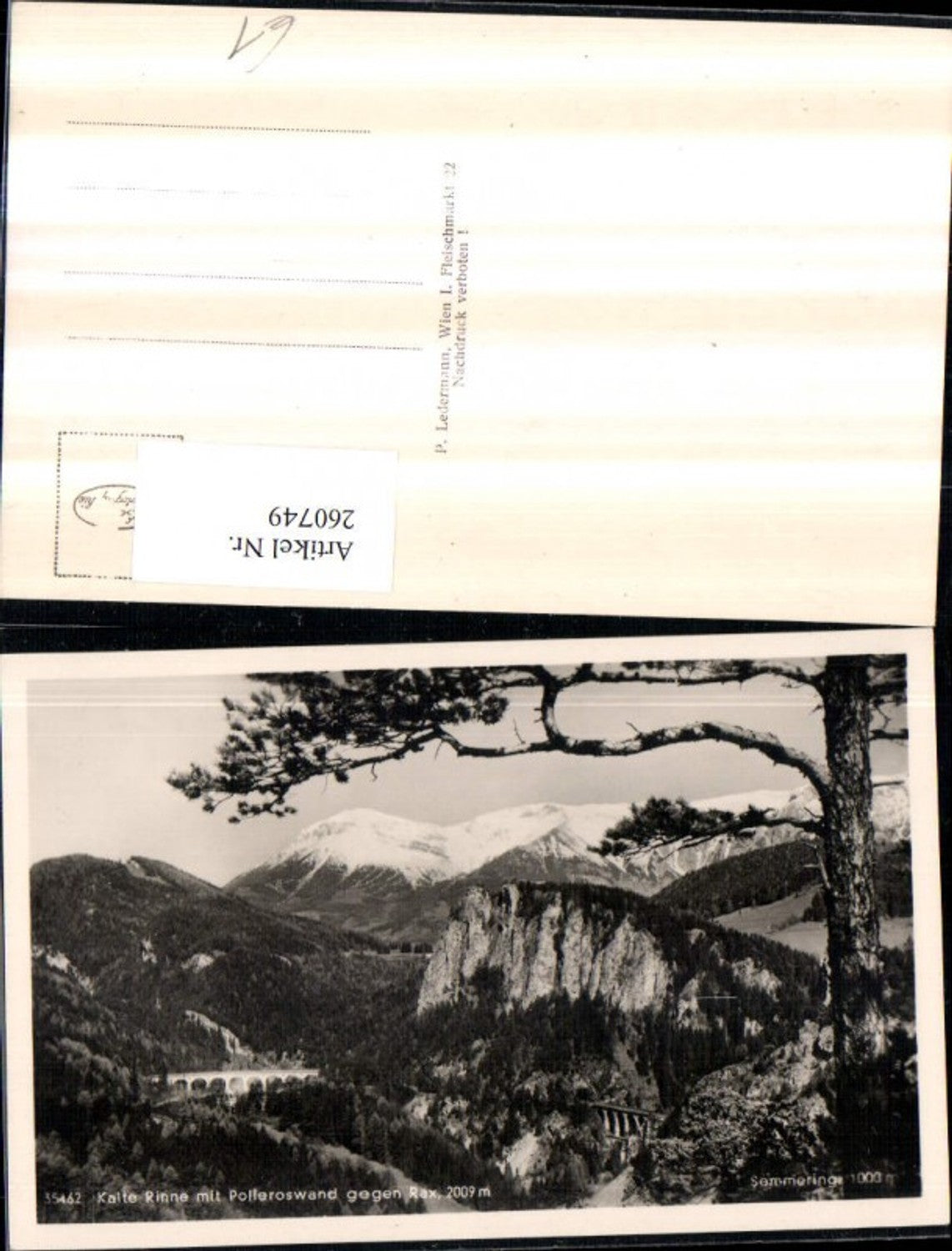260749,Semmering Kalte Rinne m. Polleroswand geg. Rax Bergkulisse