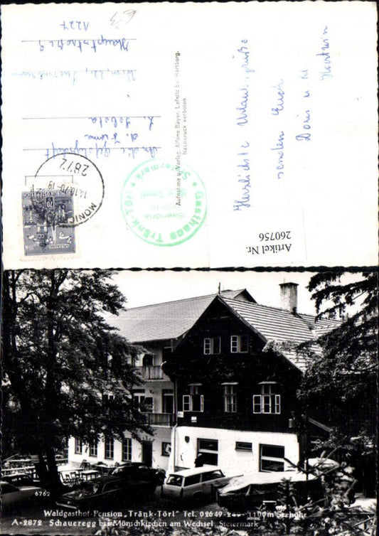 260756,Schaueregg b. Mönichkirchen am Wechsel Waldgasthof Pension Tränk-Törl