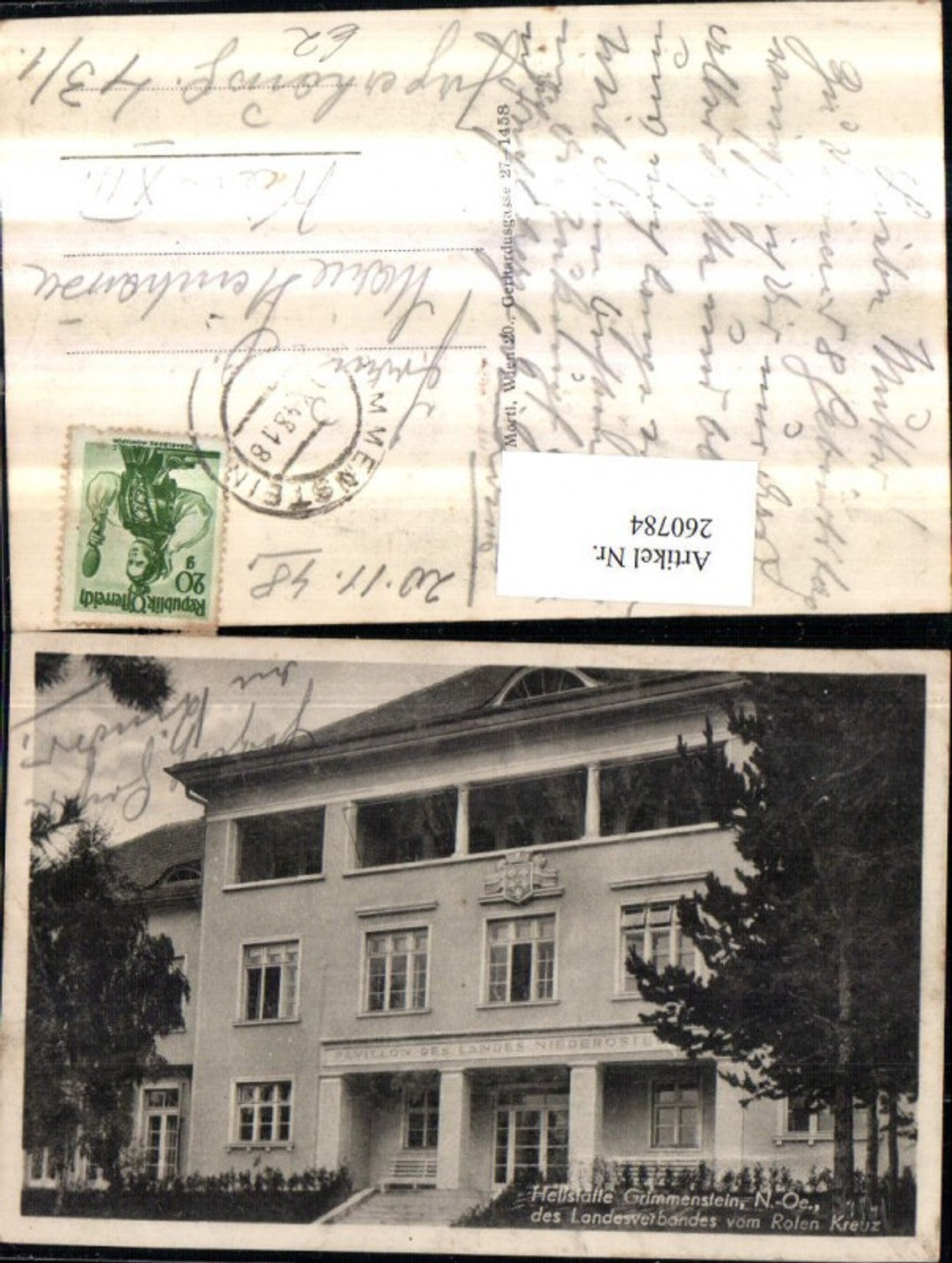 260784,Heilstätte Grimmenstein Pavillon des Landesverbandes vom Roten Kreuz