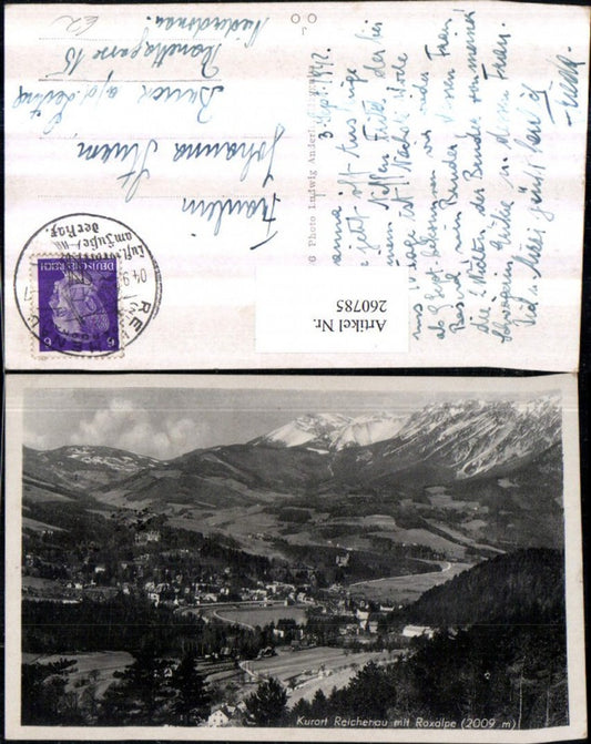 260785,Reichenau Totale m. Raxalpe Bergkulisse