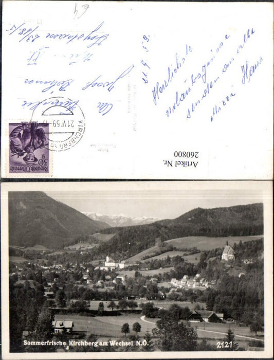 260800,Kirchberg am Wechsel Totale m. Kirche