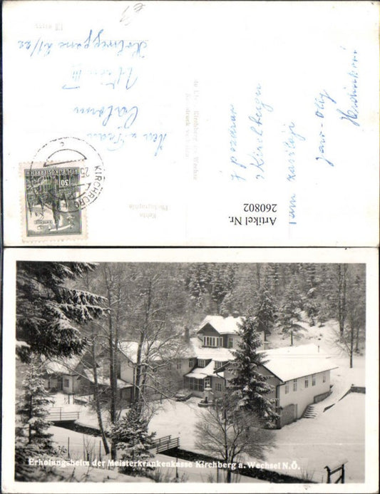 260802,Kirchberg am Wechsel Erholungsheim d. Meisterkrankenkasse Winterbild