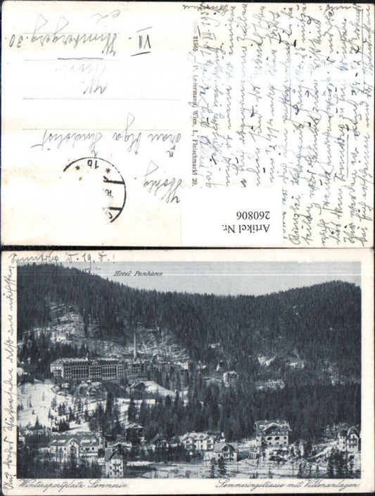 260806,Semmering Semmeringstraße m. Villenanlagen u. Hotel Panhans