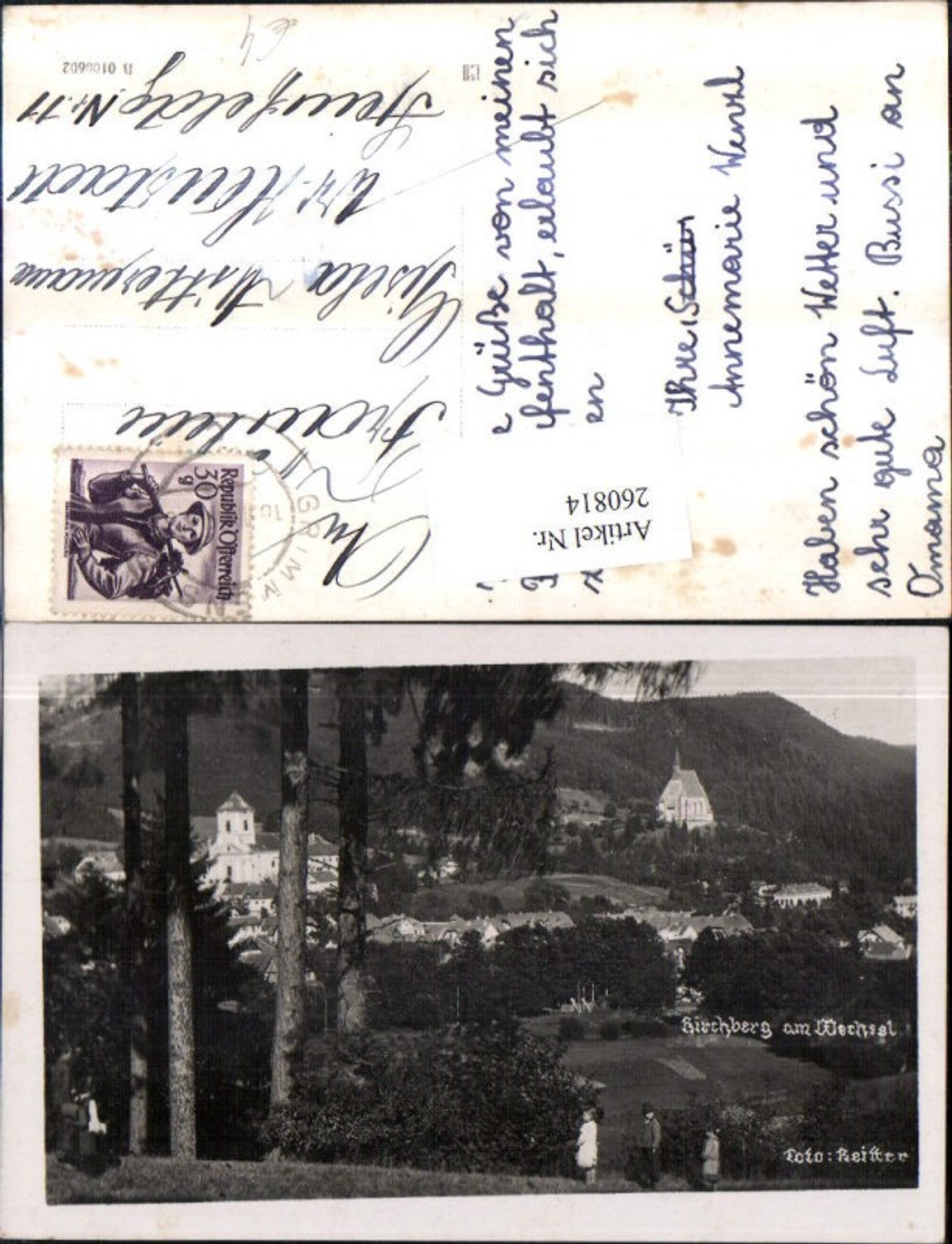 260814,Kirchberg am Wechsel Teilansicht Kirche Schloss pub Foto Reitter