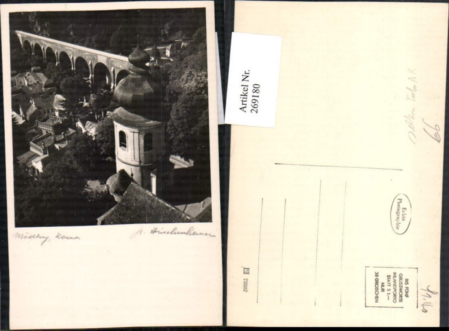 269180,Foto AK Mödling Brücke Viadukt