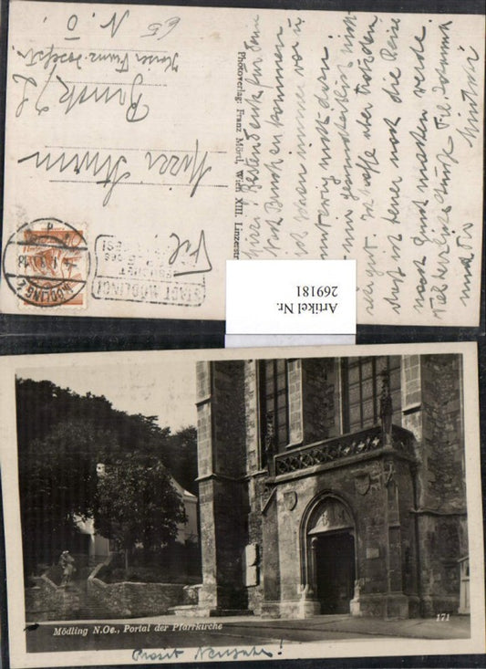 269181,Mödling Portal der Pfarrkirche Kirche