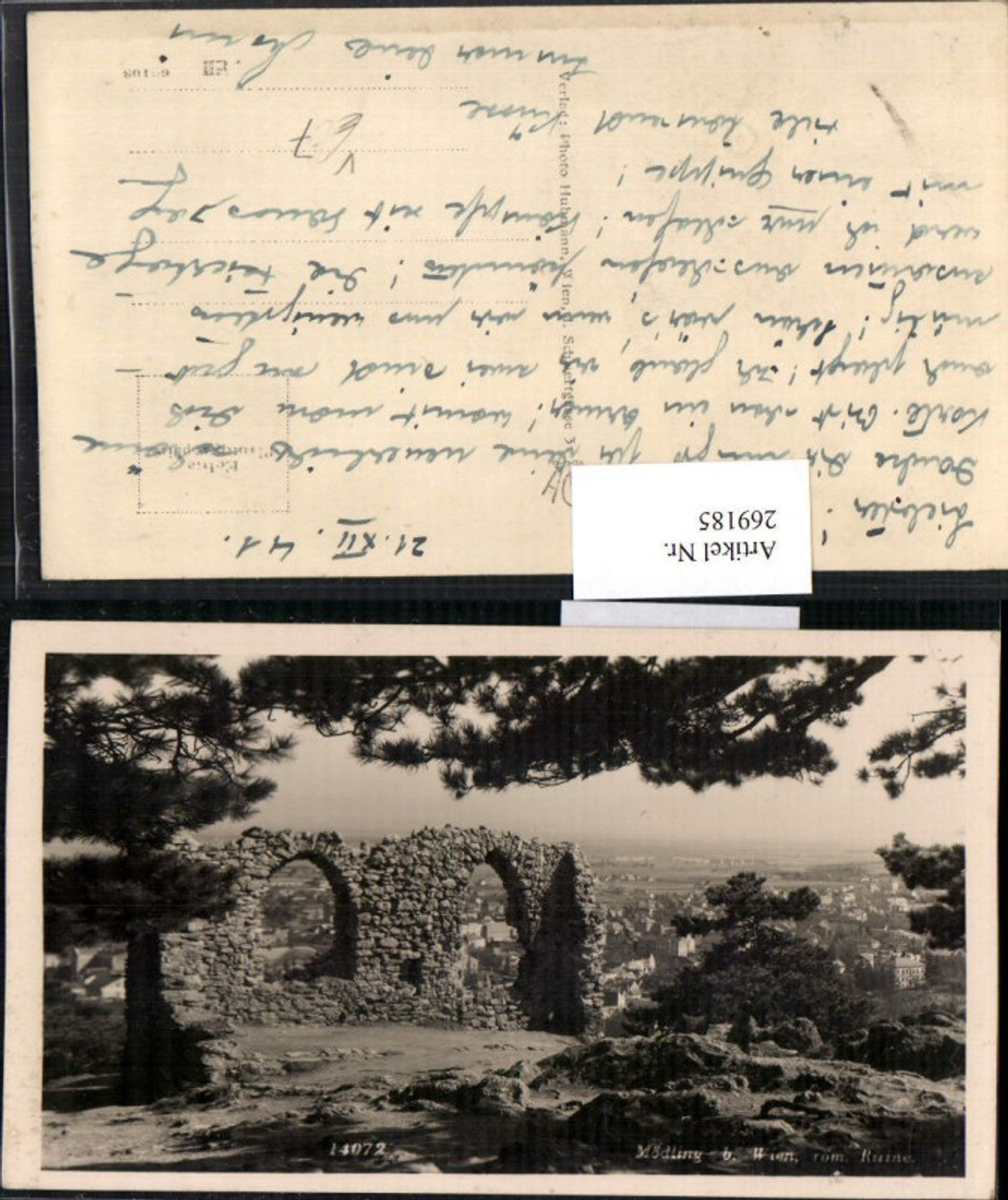 269185,Foto AK Mödling römische Ruine pub Hubmann 14072