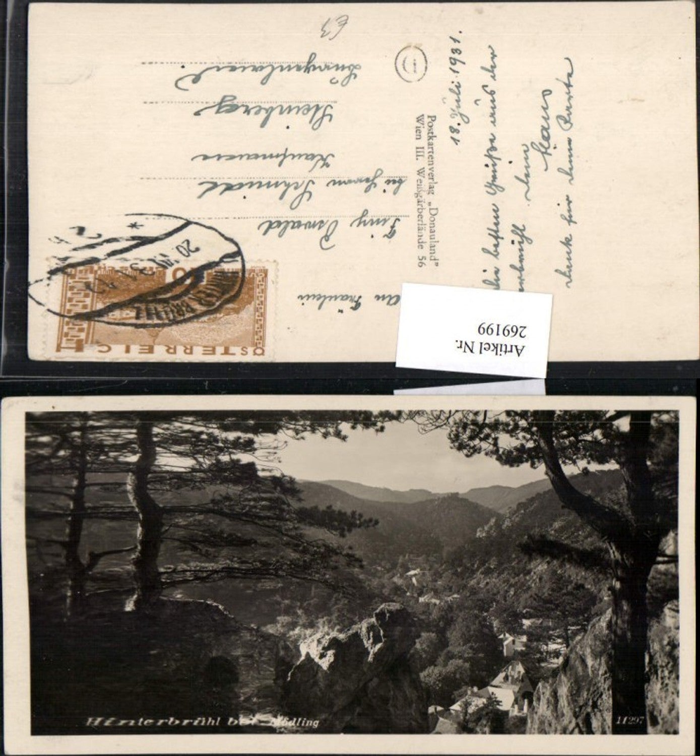 269199,Hinterbrühl b. Mödling Totale Bergkulisse