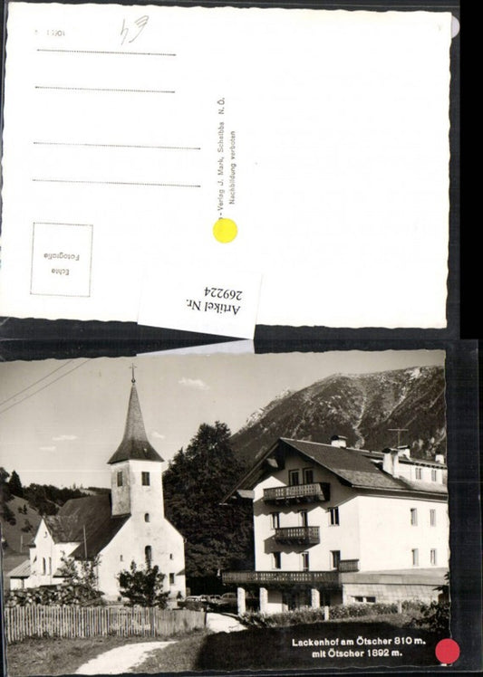 269224,Lackenhof am Ötscher m. Ötscher Teilansicht Kirche Haus