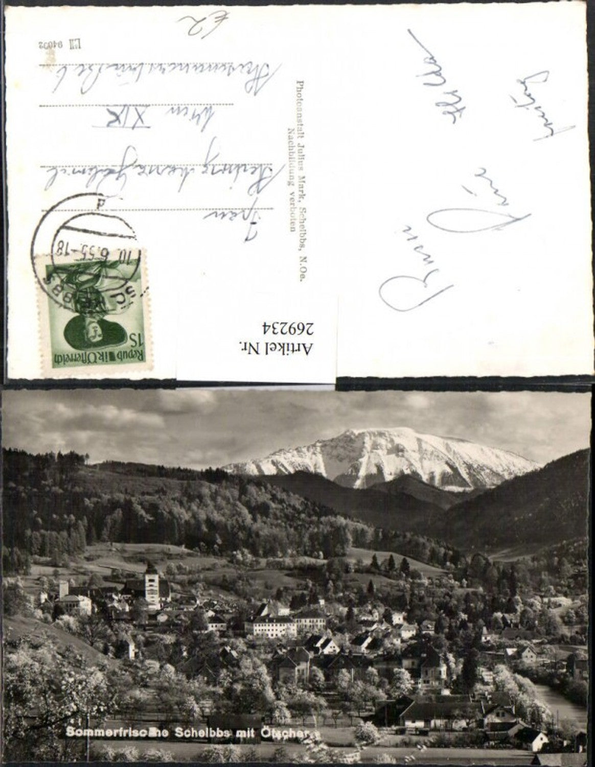 269234,Scheibbs Totale m. Ötscher Bergkulisse