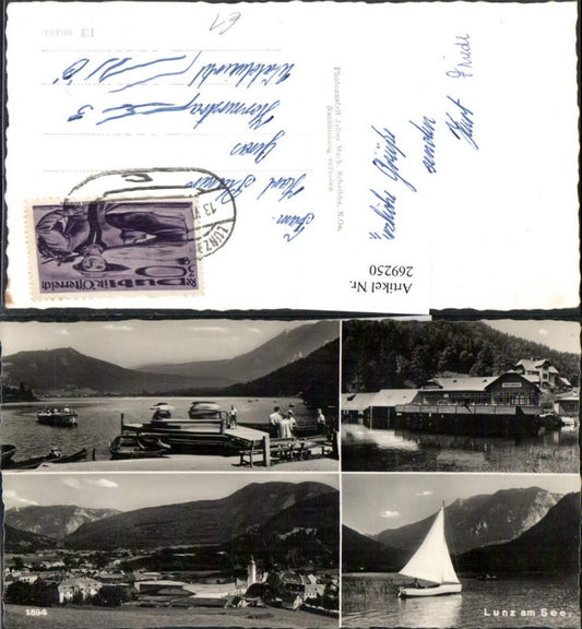 269250,Lunz Lunzer See Mehrbildkarte Boote Totale