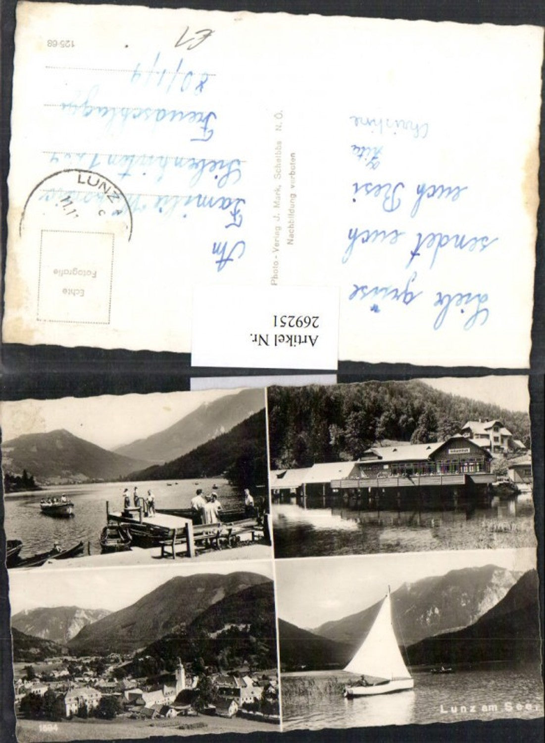 269251,Lunz Lunzer See Mehrbildkarte Boote Totale