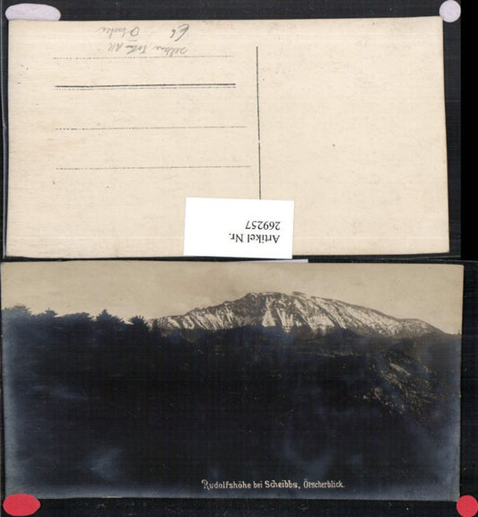269257,Foto AK selten Rudolfshöhe Ötscherblick Bergkulisse