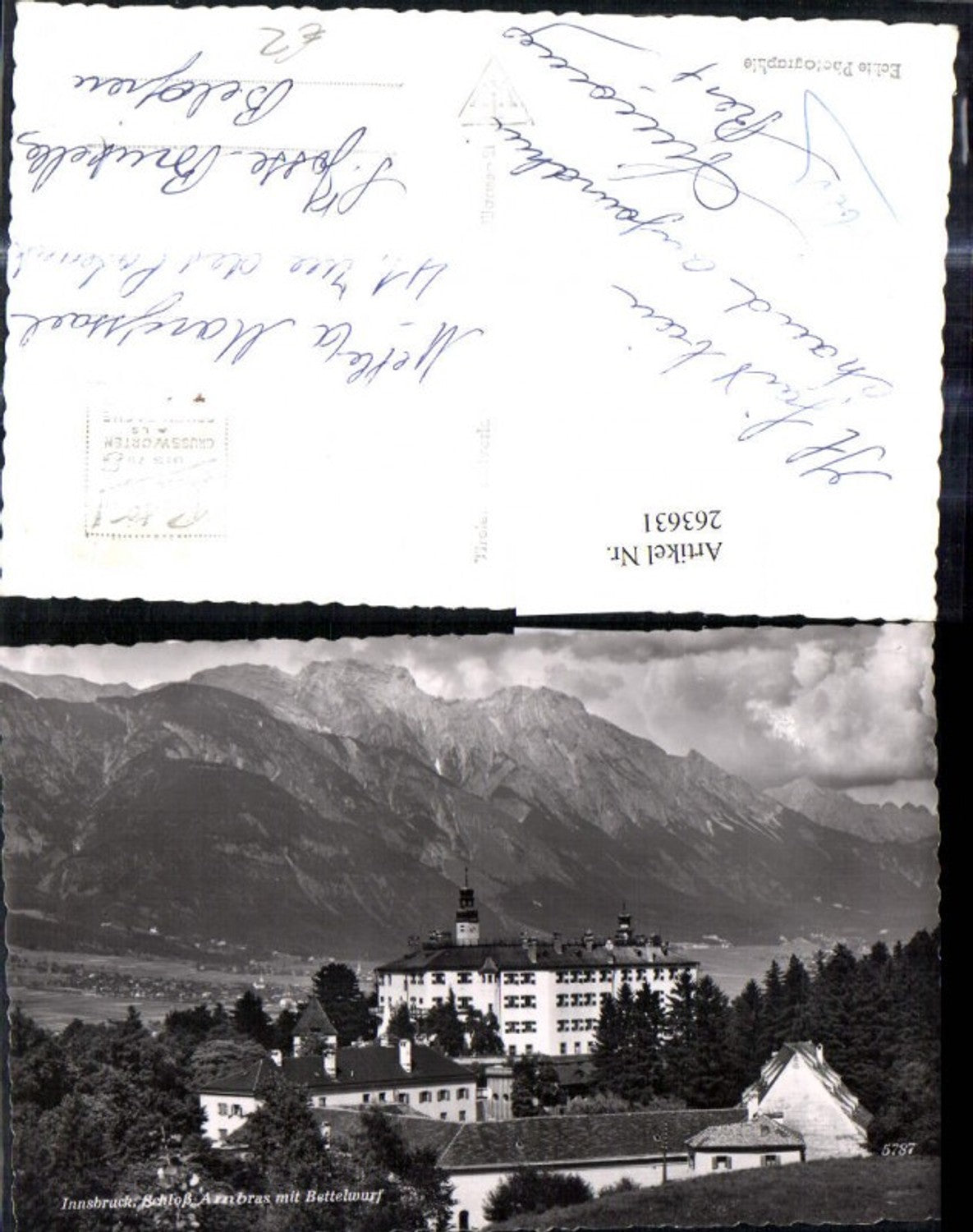 263631,Foto Ak Innsbruck Schloß Ambras m. Bettelwurf