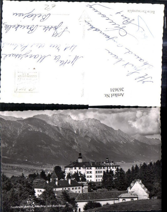 263631,Foto Ak Innsbruck Schloß Ambras m. Bettelwurf
