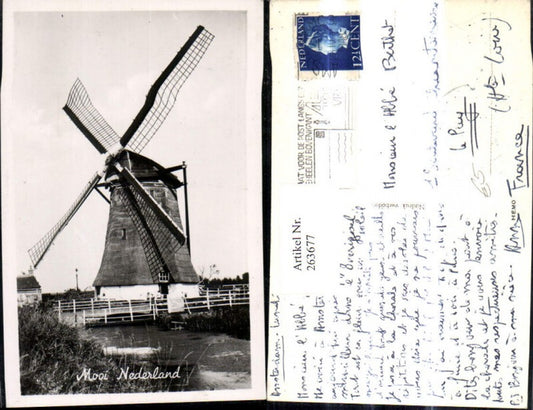 263677,Foto Ak Windmühle Mooi Nederland