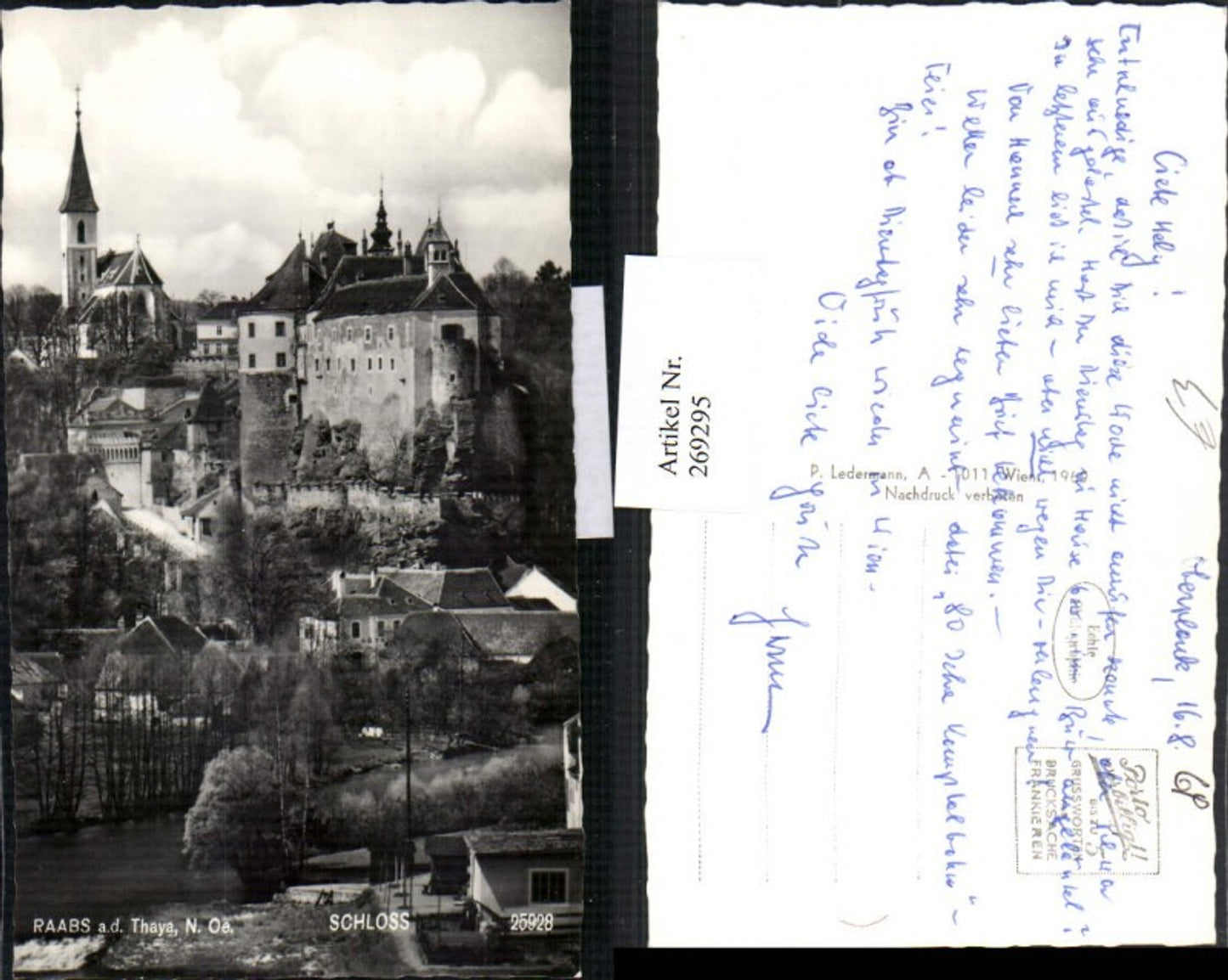 269295,Raabs a. d. Thaya Teilansicht Schloss Kirche