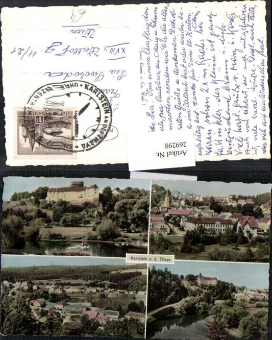 269298,Karlstein a. d. Thaya Mehrbildkarte Schloss Totale