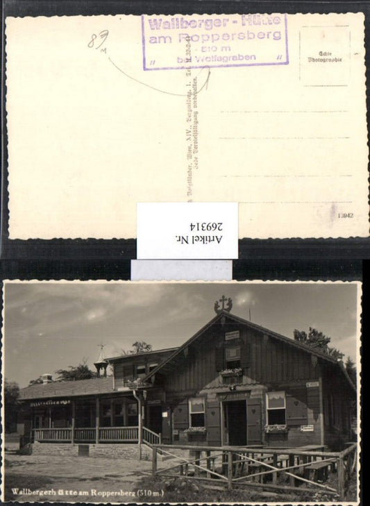 269314,Wallberger-Hütte a. Roppersberg b. Wolfsgraben