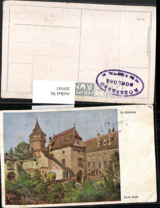 269341,Künstler AK Erwin Pendl Rosenburg-Mold Schloss Rosenburg