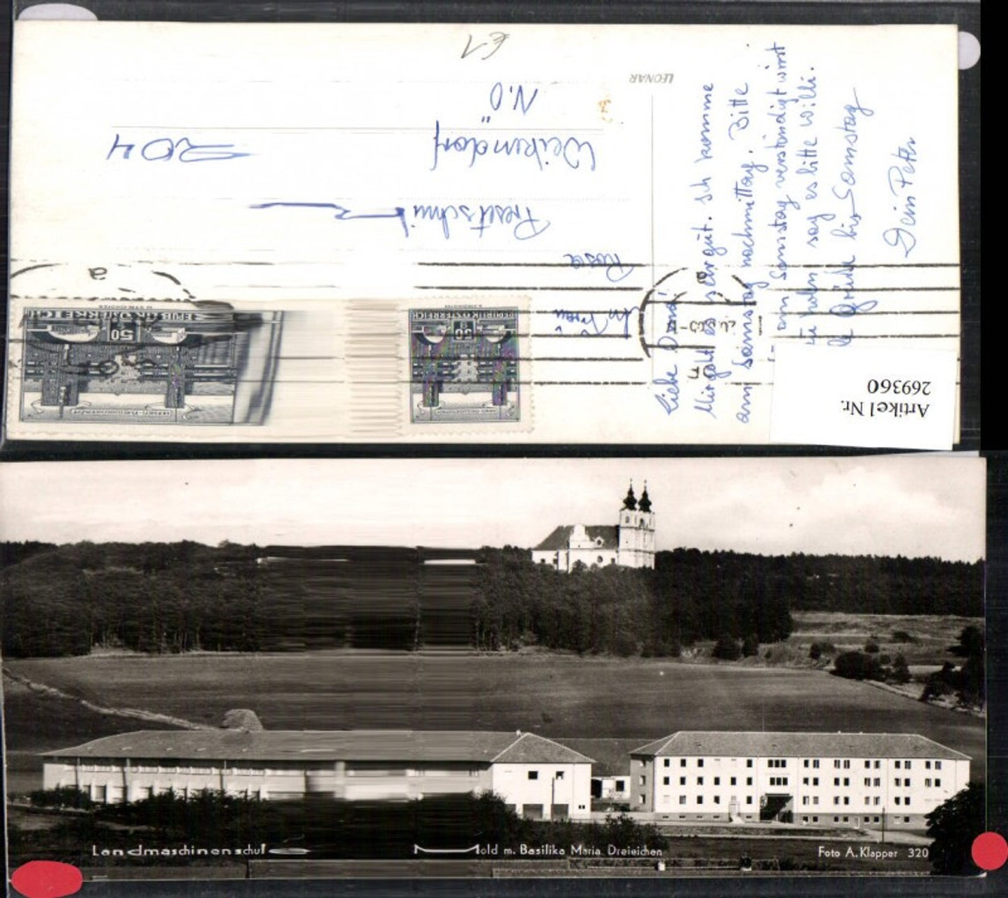 269360,Rosenburg-Mold Landmaschinenschule Schule u. Kirche Maria-Drei-Eichen