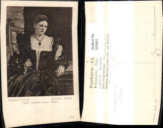 263801,Künstler Ak Bonifazio Veronese Weibliches Bildnis Adel Monarchie