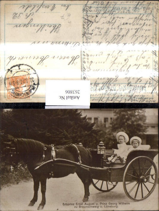 263806,Erbprinz Ernst August u. Prinz Georg Wilhelm z. Braunschweig u. Lüneburg Adel Monarchie