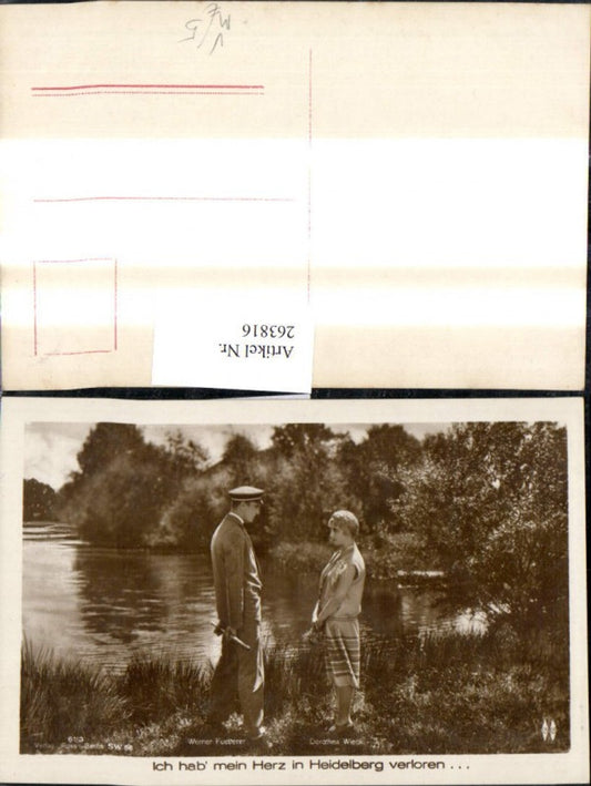 263816,Werner Fuetterer Dorothea Wieck Ich hab mein Herz i. Heidelberg verloren Schauspieler pub Ross 61/3